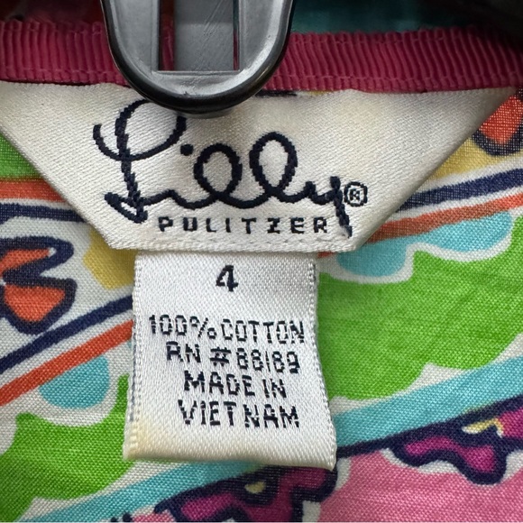 Paisley Print Button Down Shirt Lilly Pulitzer Womens 4 Multicolor - Picture 4 of 6